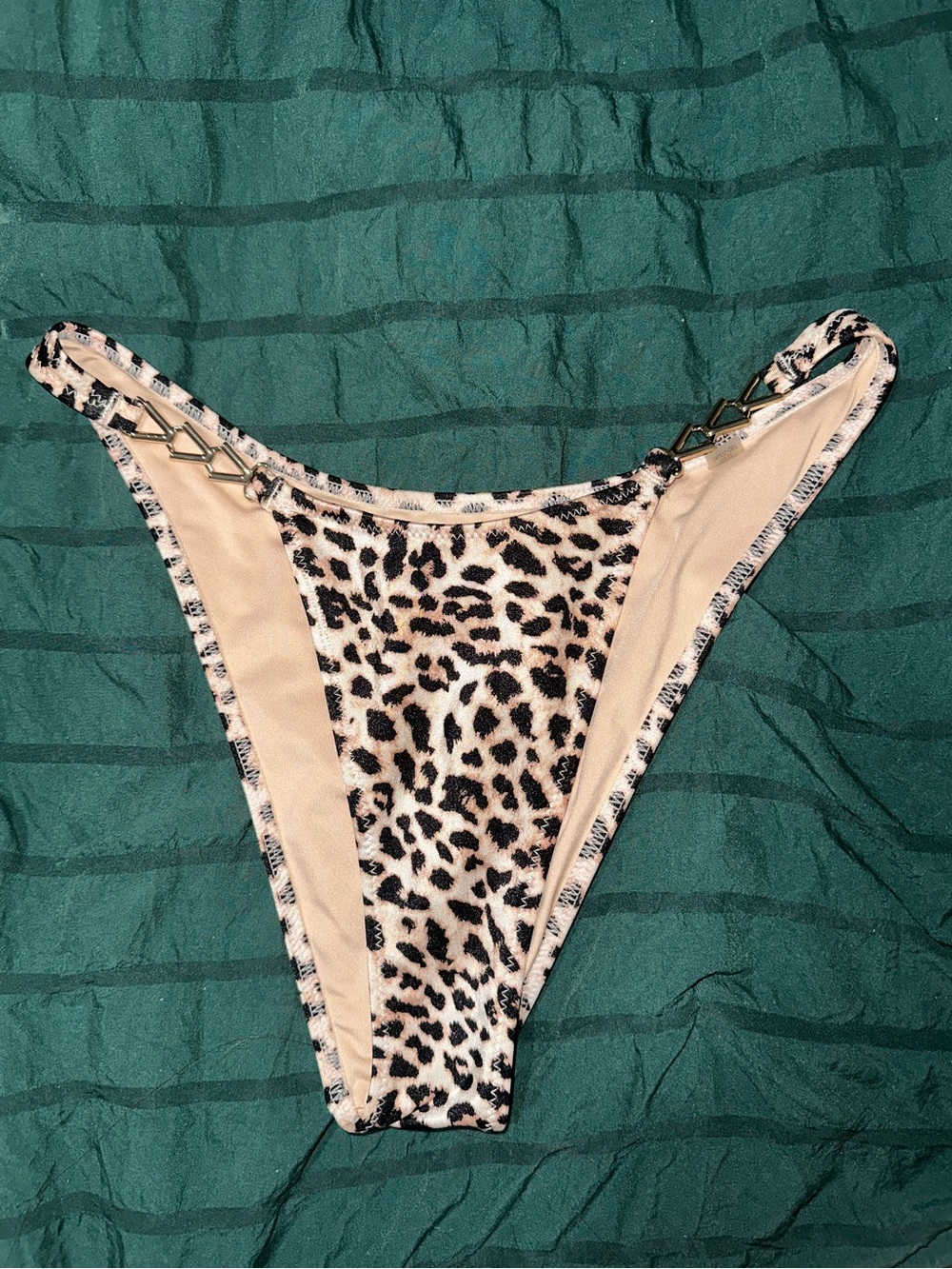 Victoria's Secret Leopard Print & Beige Bikini Bottom